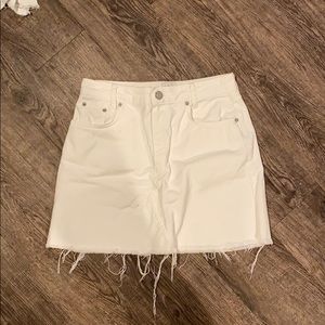White BDG Denim Skirt
